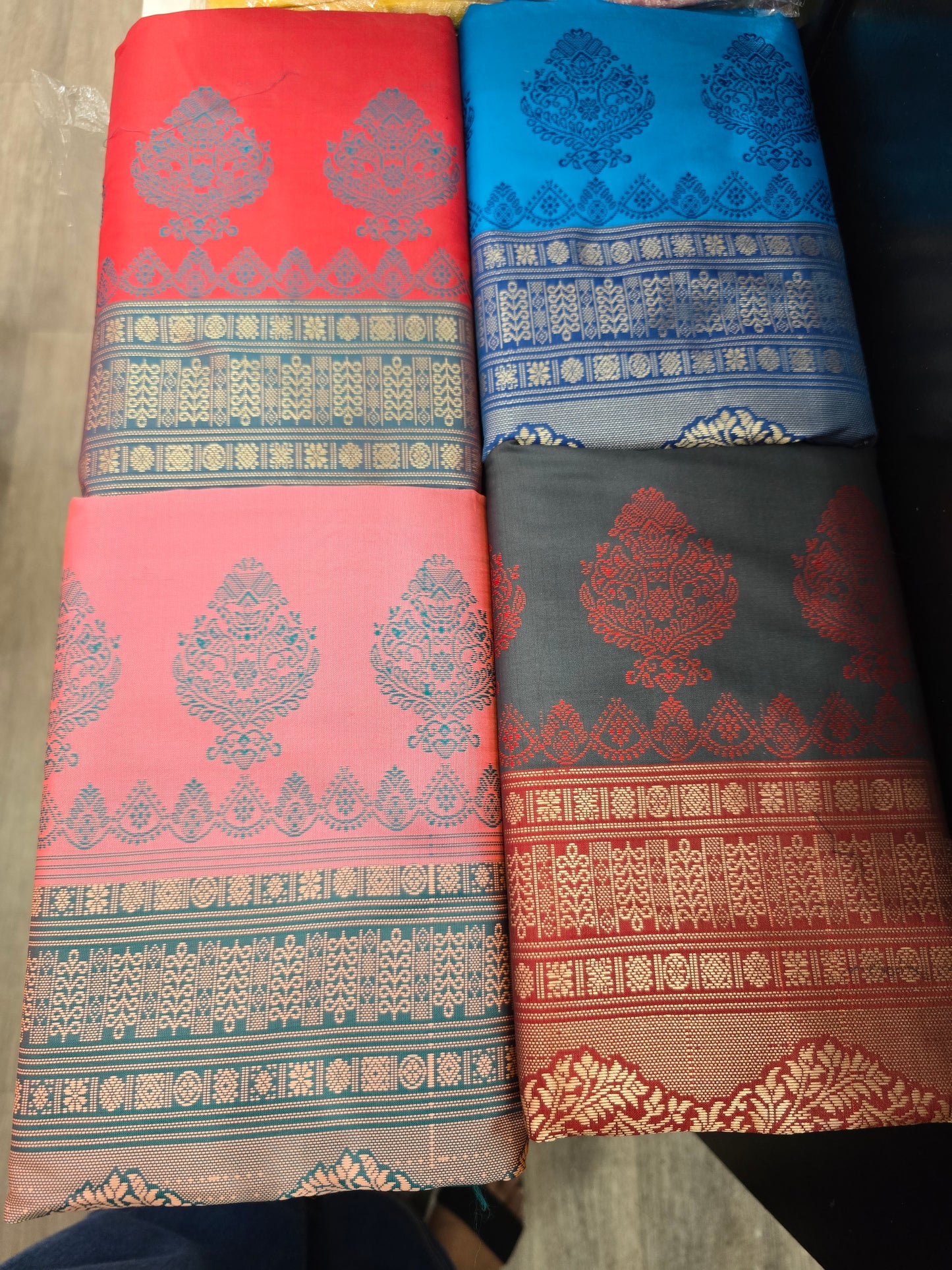 Beautiful designer temple silk saree