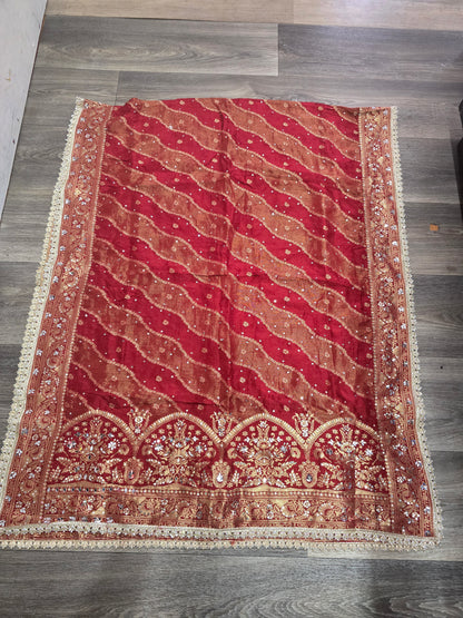 Beautiful designer banarasi silk bridal embroidered duppatta