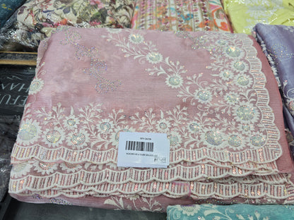 Beautiful designer hand embroidery jimmy choo  saree