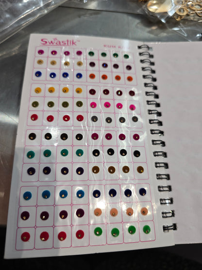 Multicolor velvet bindi book