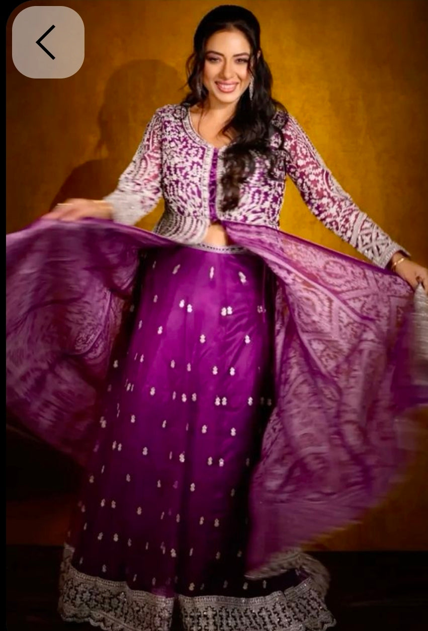 Beautiful designer long top lengha choli
