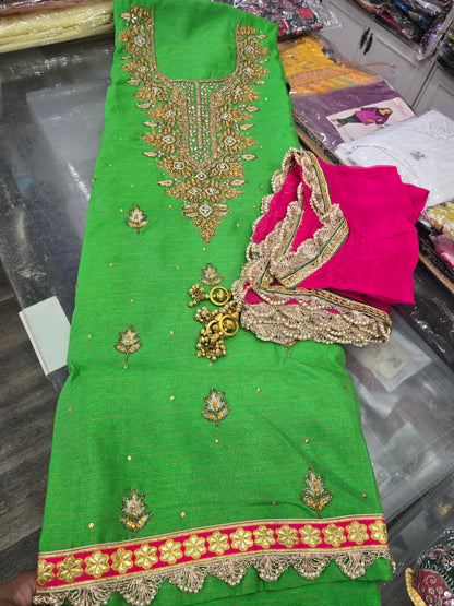 Beautiful designer unstitched suit