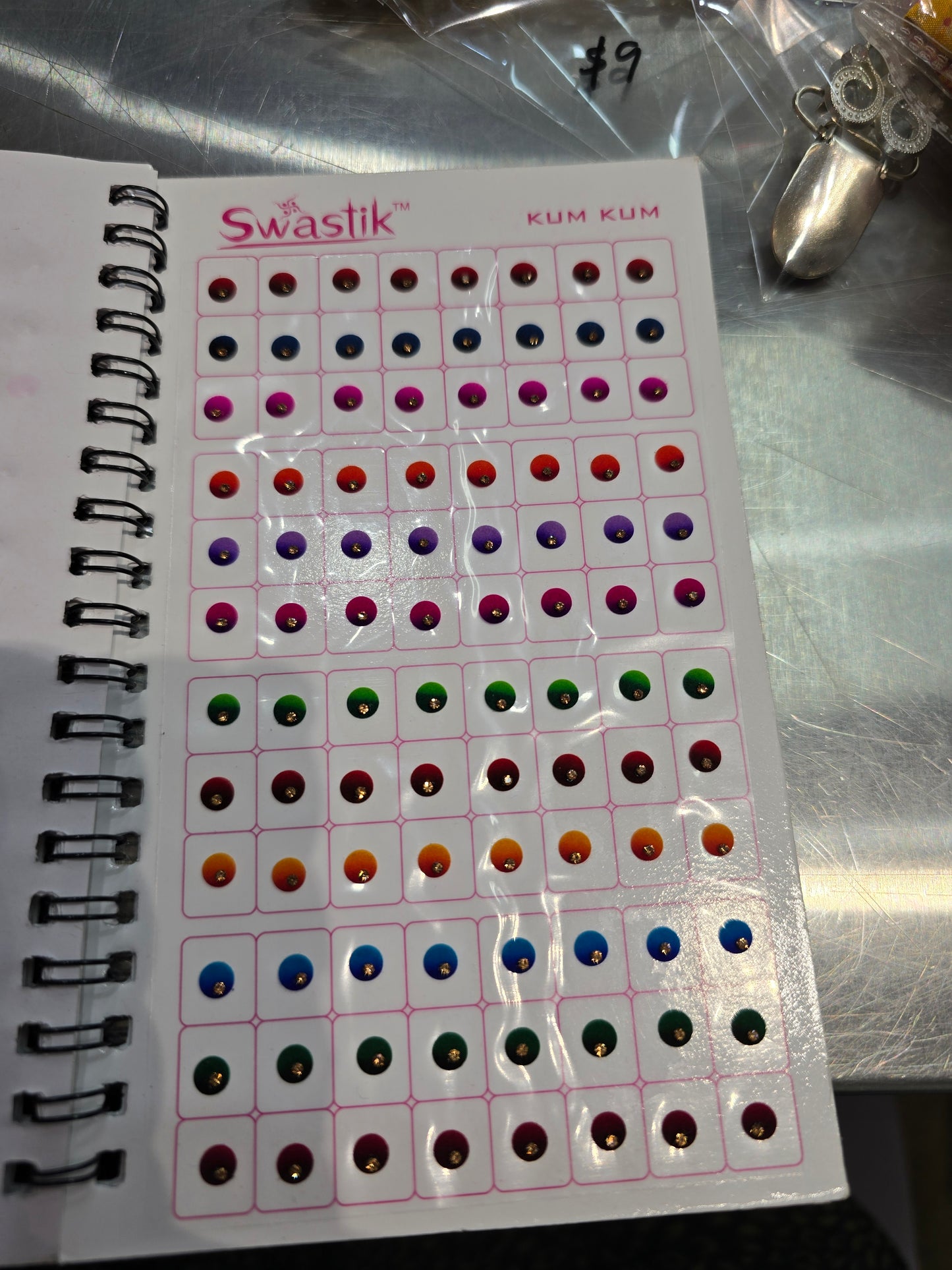 Multicolor velvet bindi book