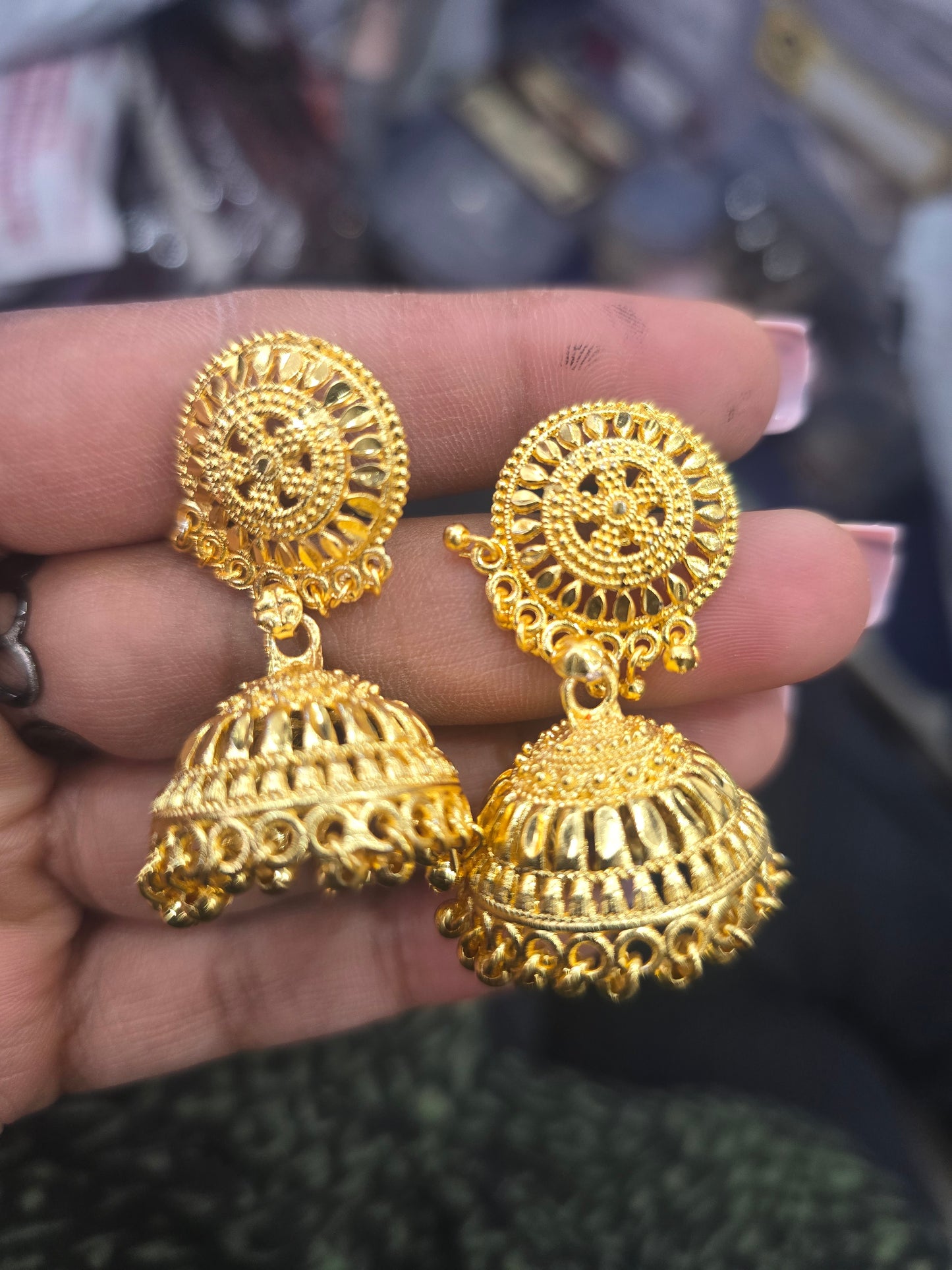 Beautiful designer  gold plated jhumka