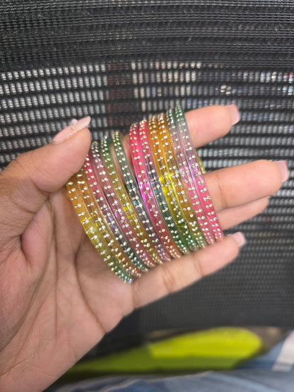 Beautiful designer rain drop bangles set