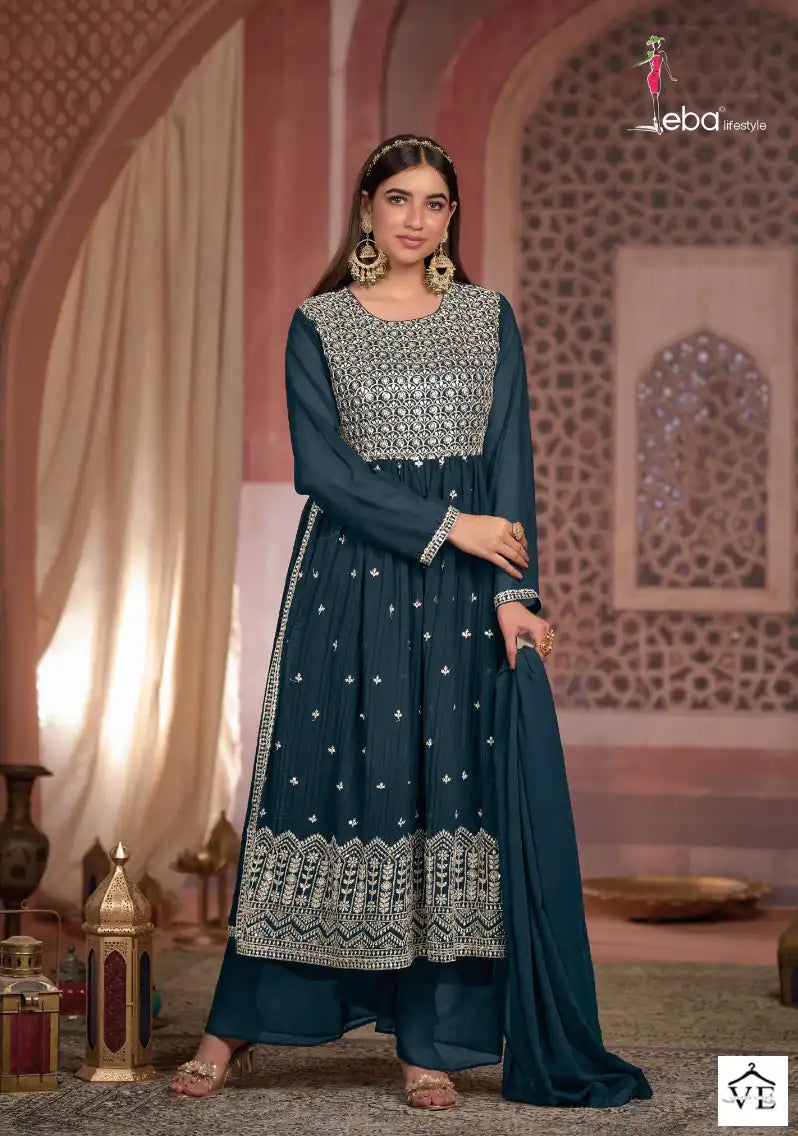 Beautiful designer nyra cut plazo suit