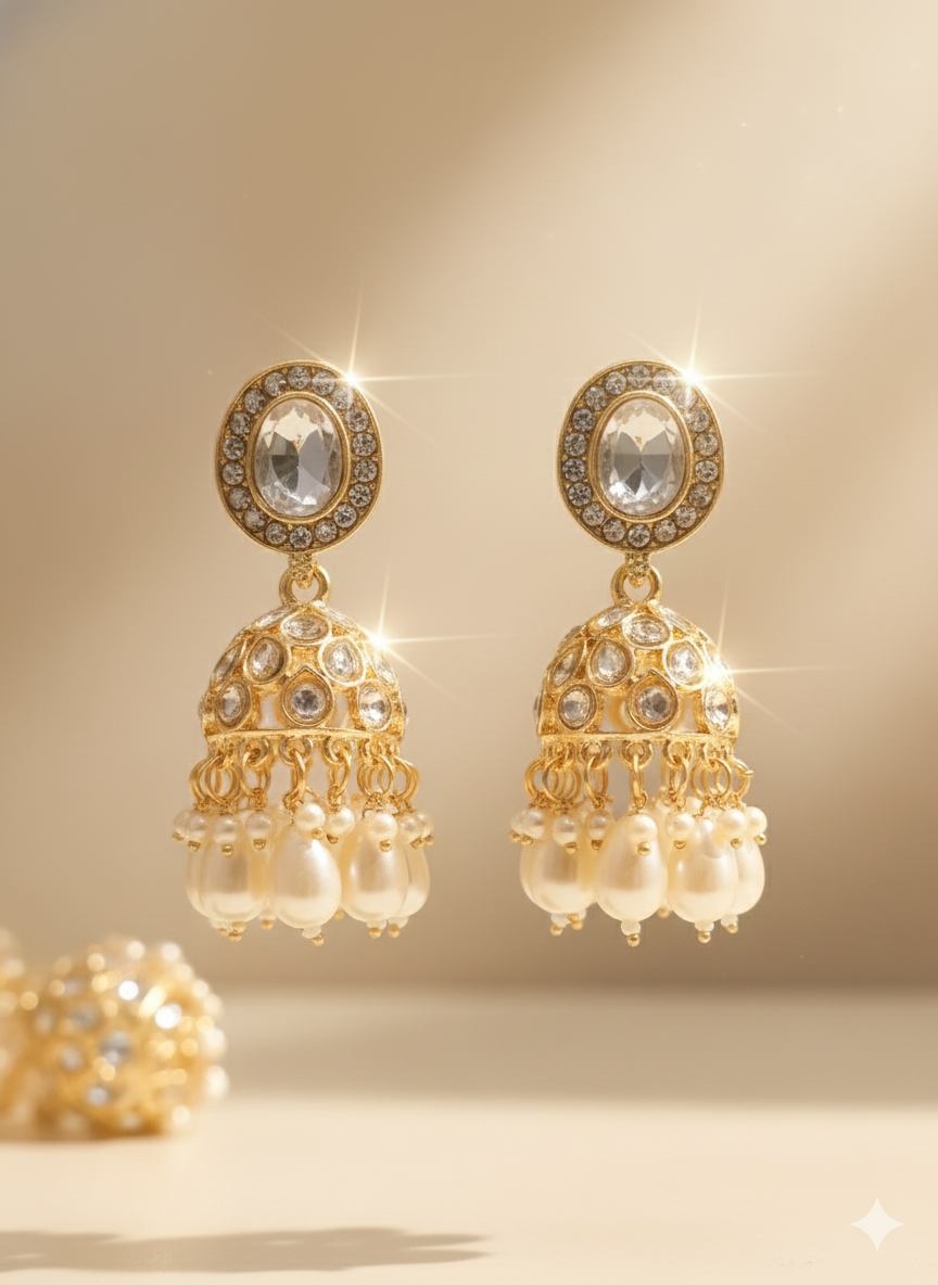 Beautiful designer gold  earrings