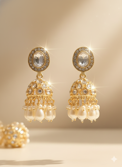 Beautiful designer gold  earrings