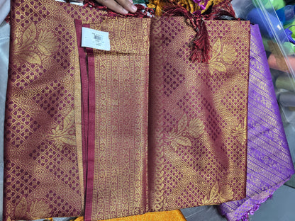 Beautiful designer mulberry box silk saree