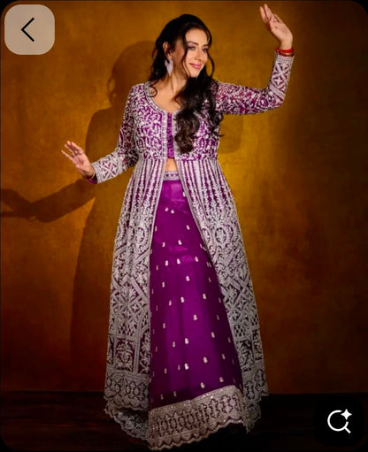 Beautiful designer long top lengha choli