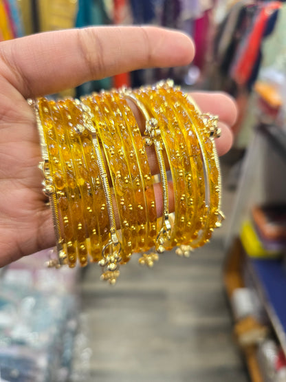 Beautiful designer raindrop bangles with Kashmiri bangles