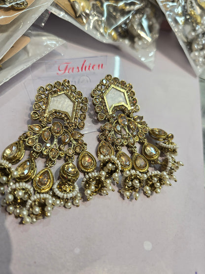 Beautiful designer gold  earrings