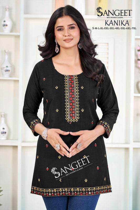 Beautiful designer embroidery short Kurti