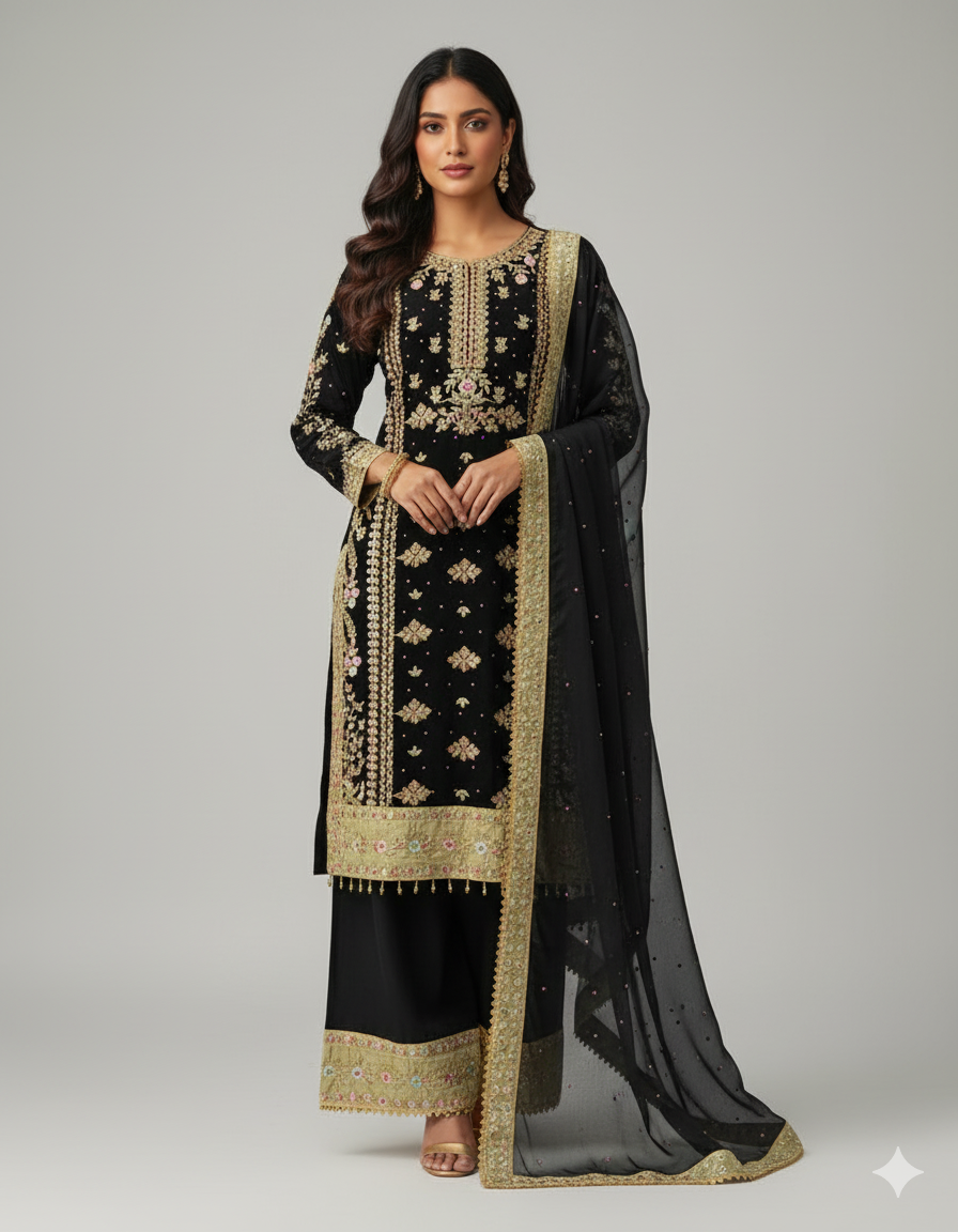 Beautiful designer plazo suit