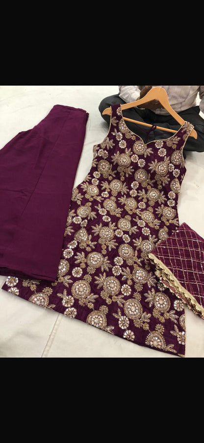 Beautiful designer plazo suit