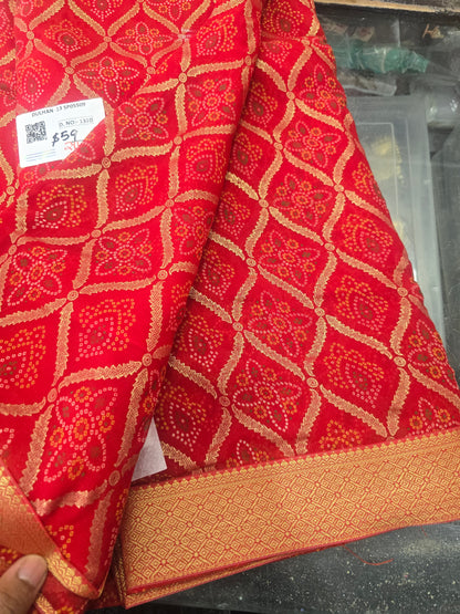 Beautiful designer bandhani saree