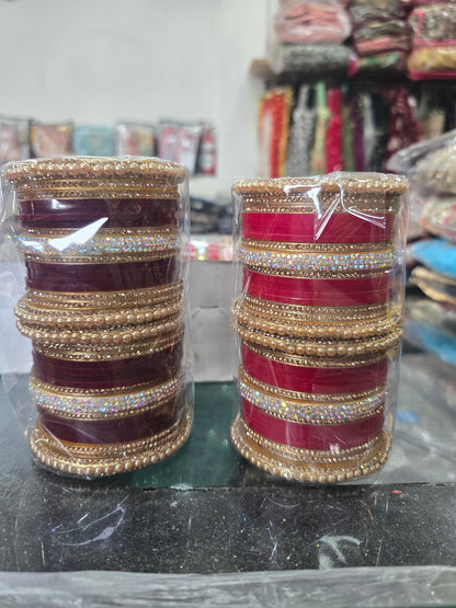 Beautiful designer Chura bangles set