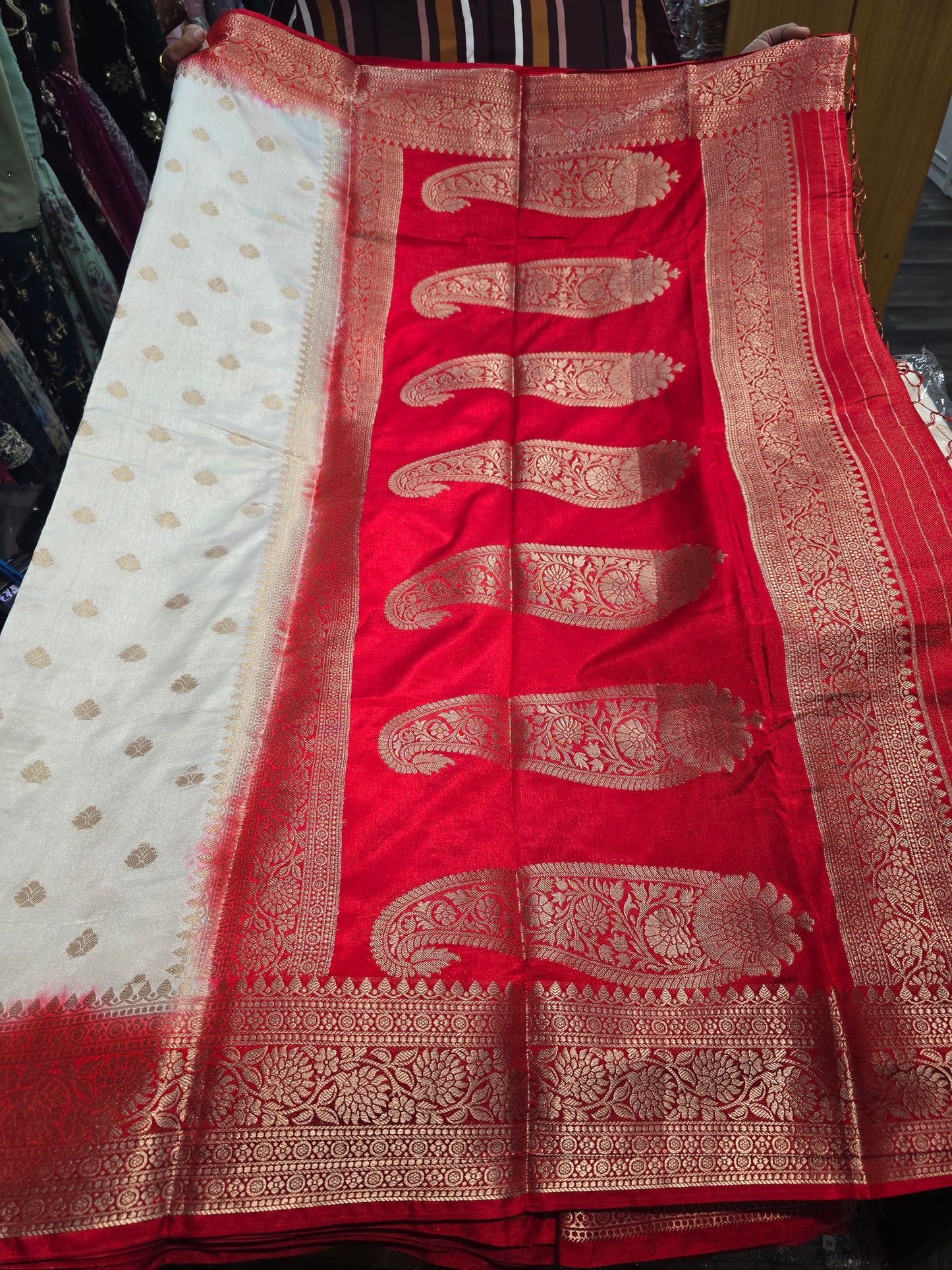 Beautiful designer temple silk saree