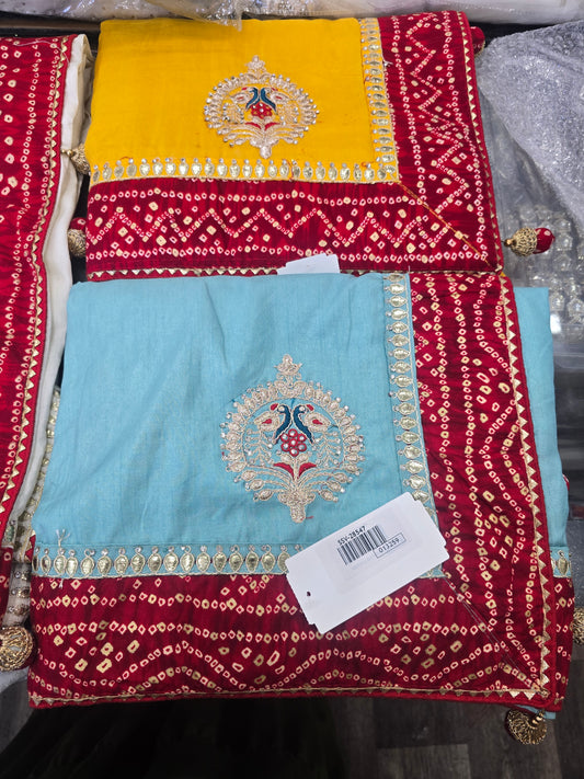 Beautiful designer bandhani silk saree