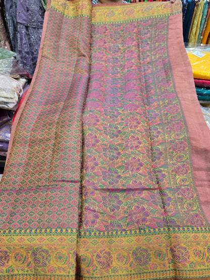 Beautiful designer temple silk saree