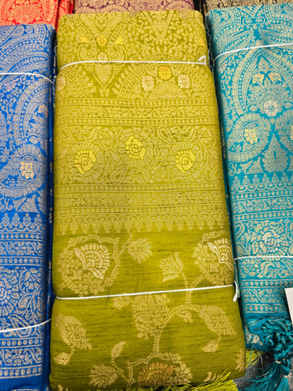 Beautiful designer silk saree with gold zari work