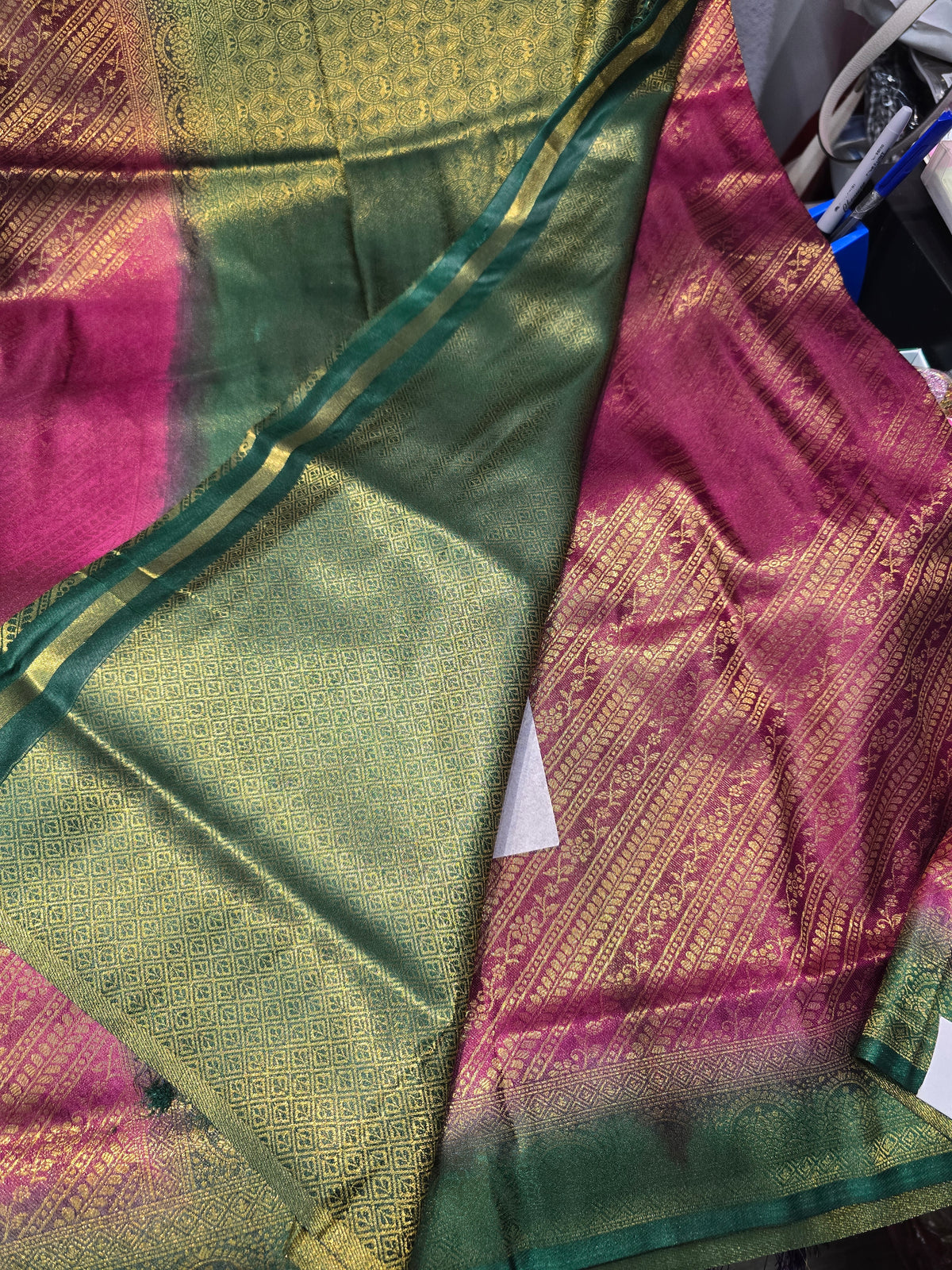 Beautiful designer mulberry silk saree