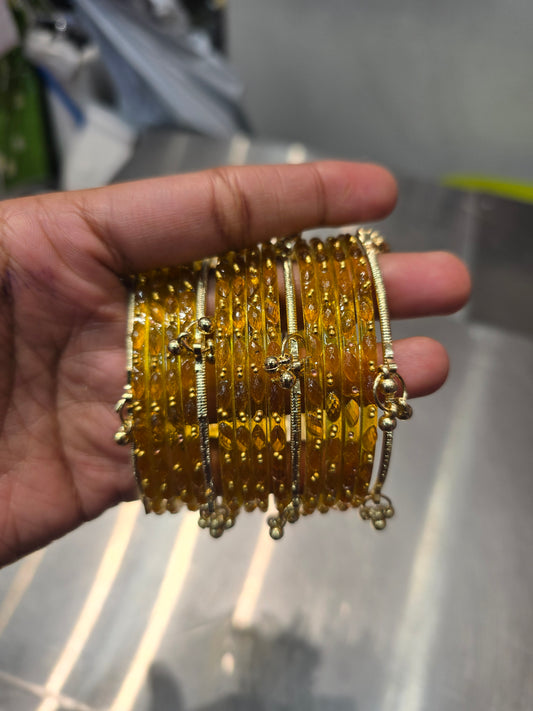 Beautiful designer raindrop bangles with Kashmiri bangles
