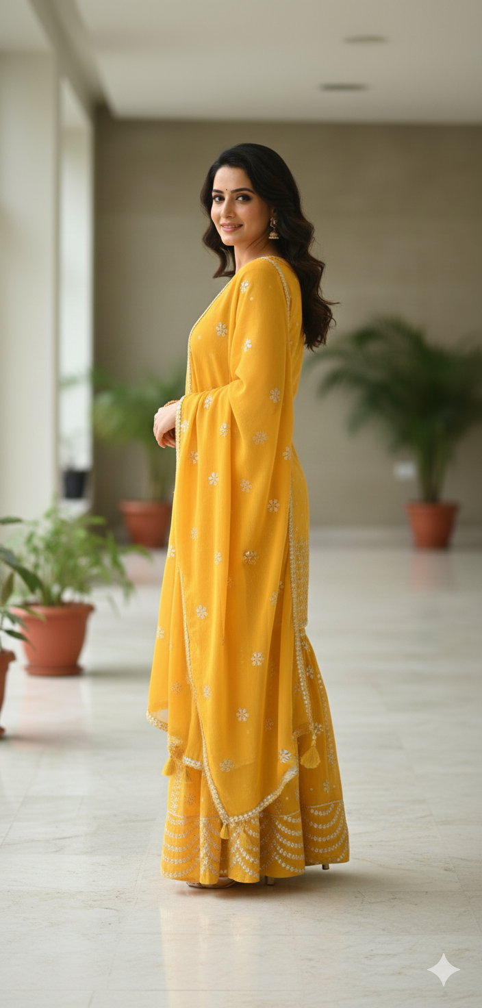 Beautiful designer sharara suit