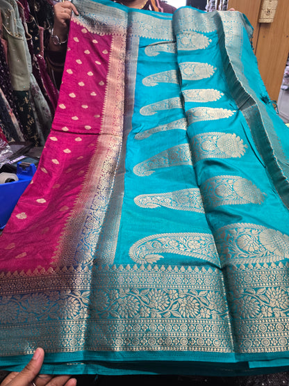 Beautiful designer temple silk saree