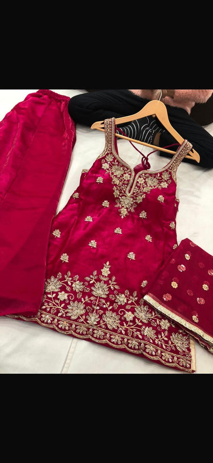 Beautiful designer plazo suit