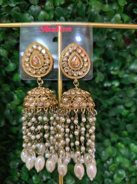 Beautiful designer gold  earrings