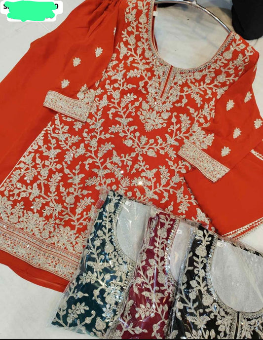 Beautiful designer plazo suit
