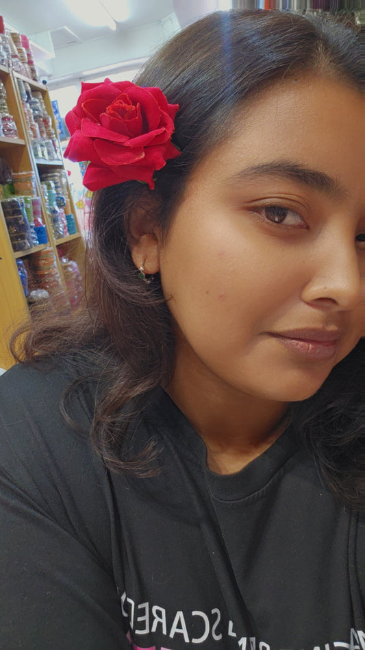 Rose hair bun pin
