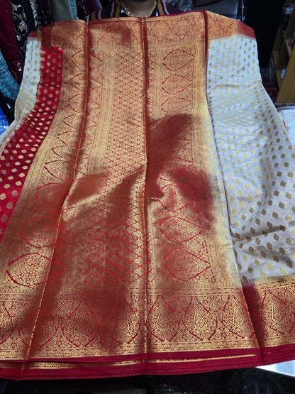 Beautiful designer temple silk saree