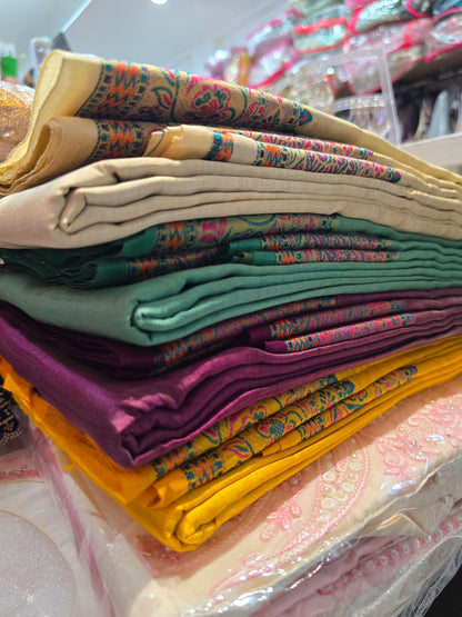 Beautiful designer temple silk saree