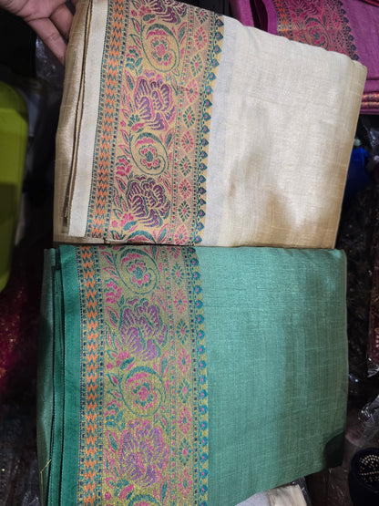 Beautiful designer temple silk saree