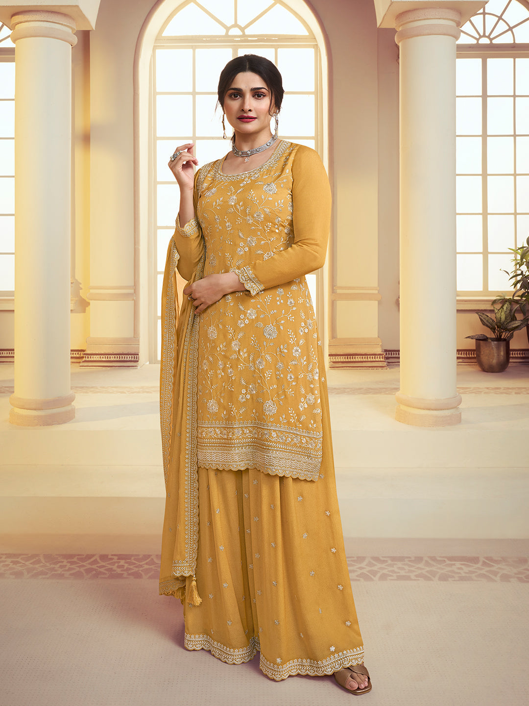 Beautiful designer plazo suit
