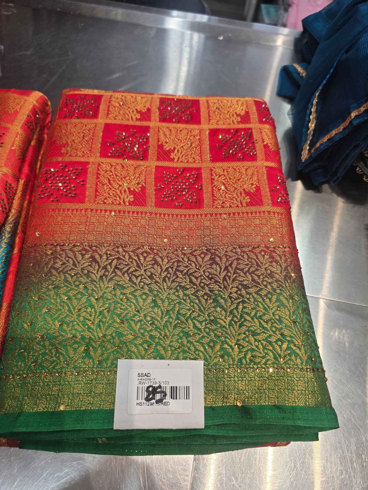 Beautiful designer box silk saree