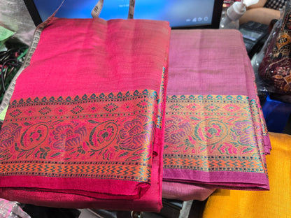 Beautiful designer temple silk saree
