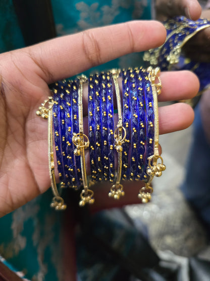 Beautiful designer rain drop kashmiri bangles set