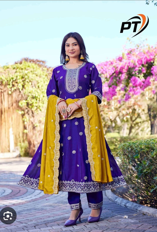 Beautiful designer Readymade Anarkali 3 Piece Suit