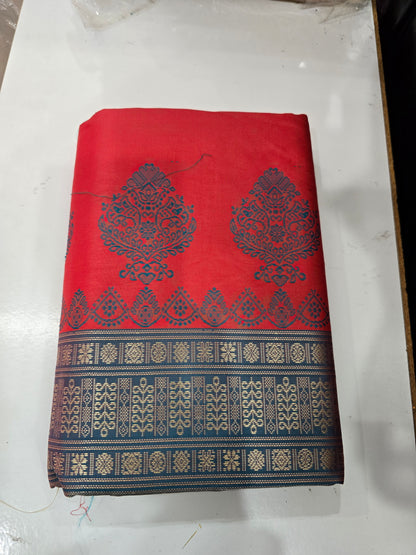 Beautiful designer temple silk saree