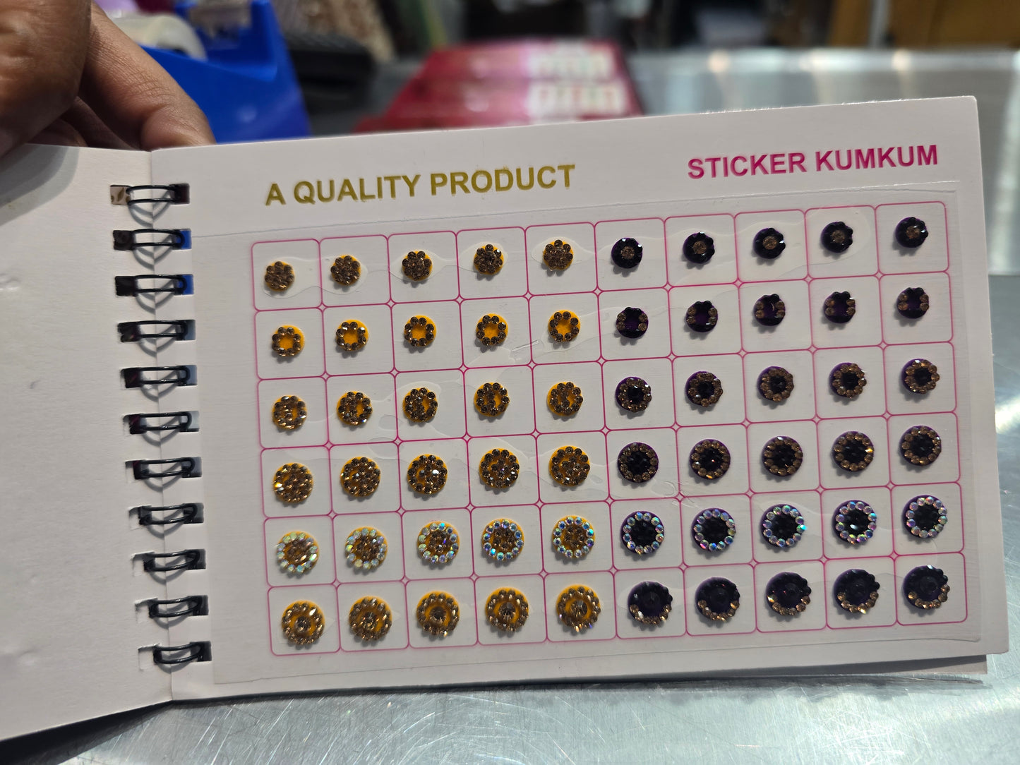 #3 Beautiful designer gold stone tikka/bindi book