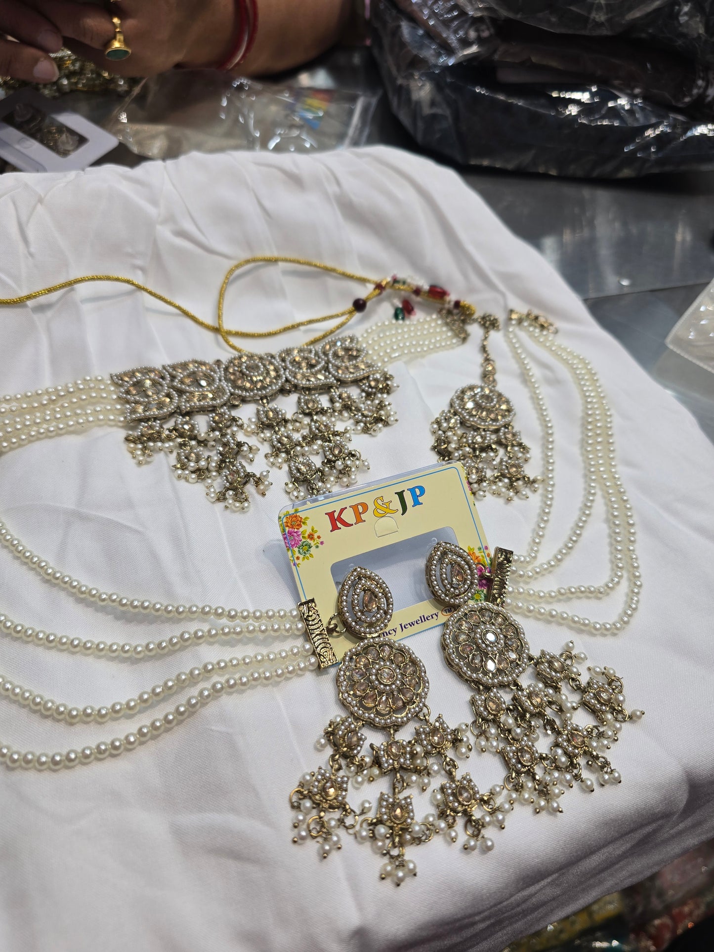 Beautiful designer multicolor choker necklace set