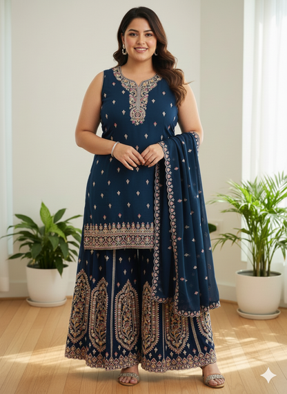 Beautiful designer plazo suit