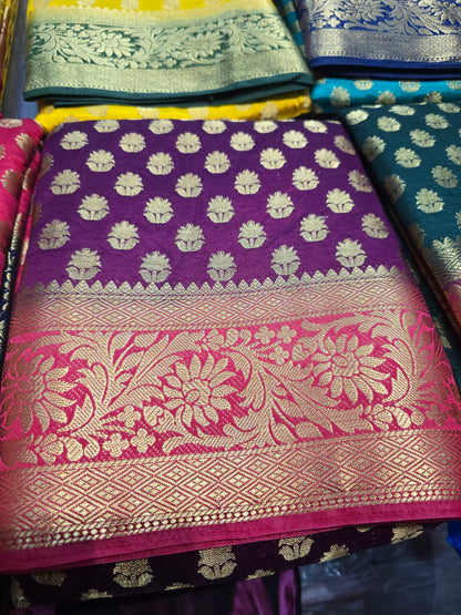 Beautiful designer silk saree