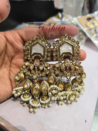 Beautiful designer gold  earrings