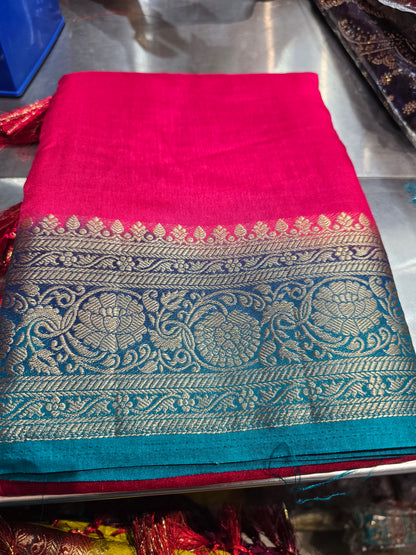 Beautiful designer temple silk saree