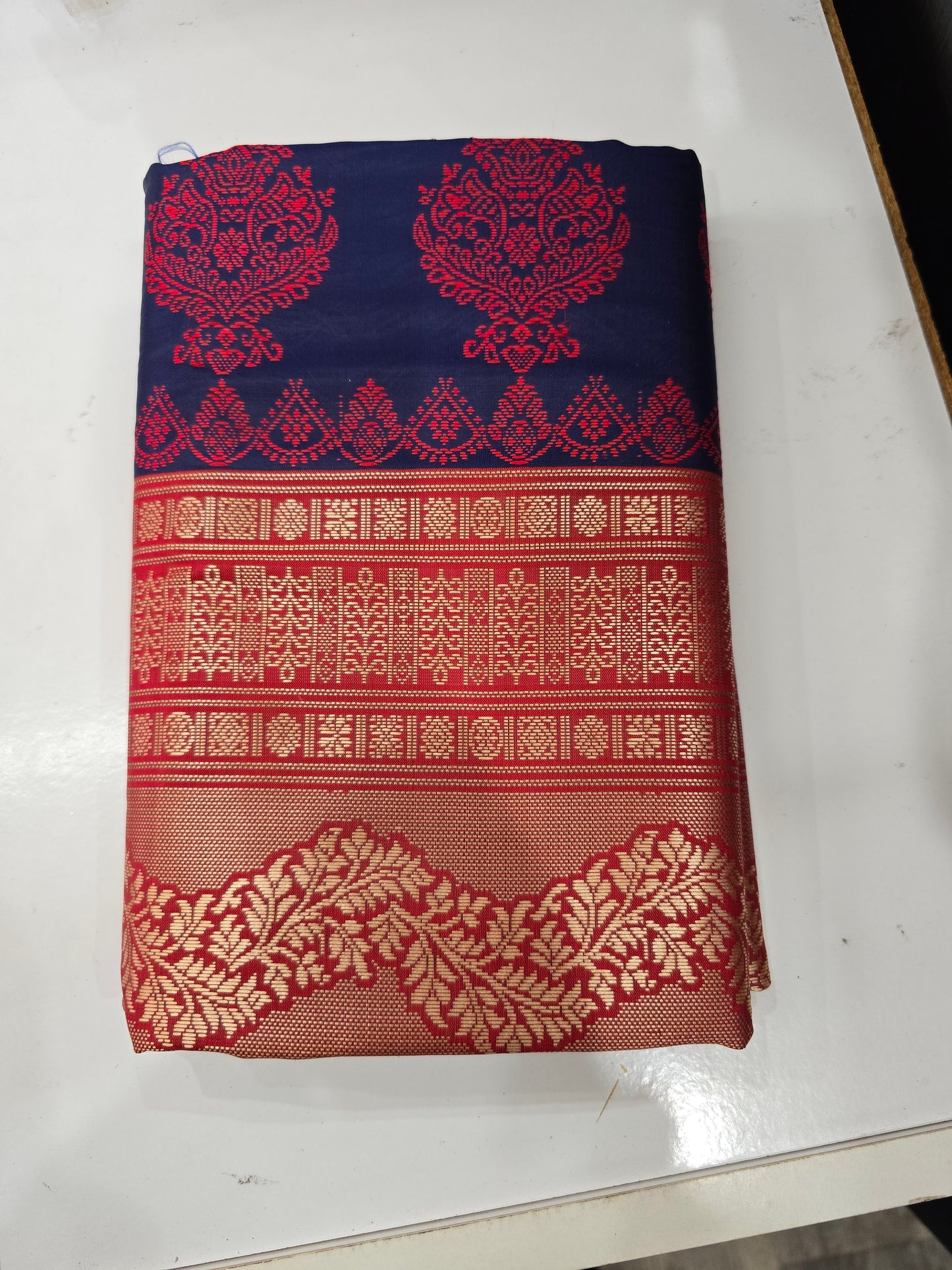 Beautiful designer temple silk saree