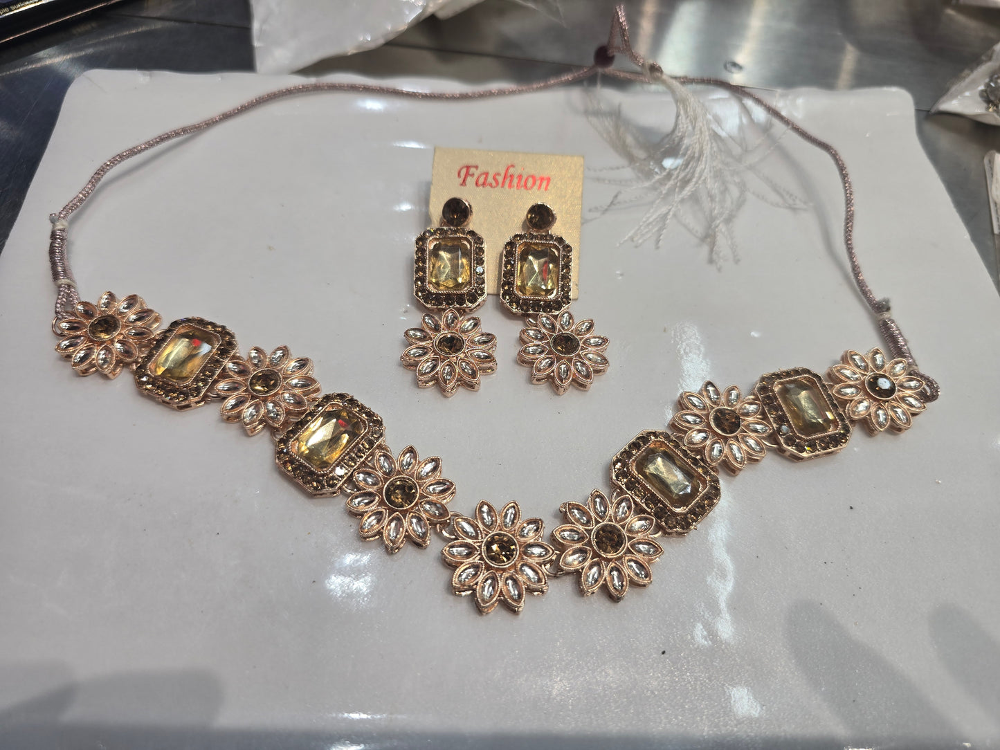 Beautiful designer necklace set with earring